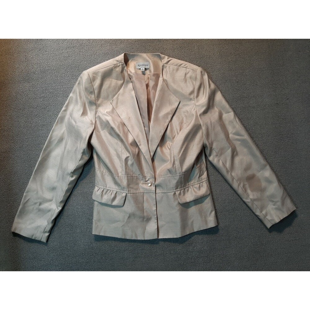 Nicolette WOMENS Suit JACKET BLAZER  Size 14 one Button Polyester
